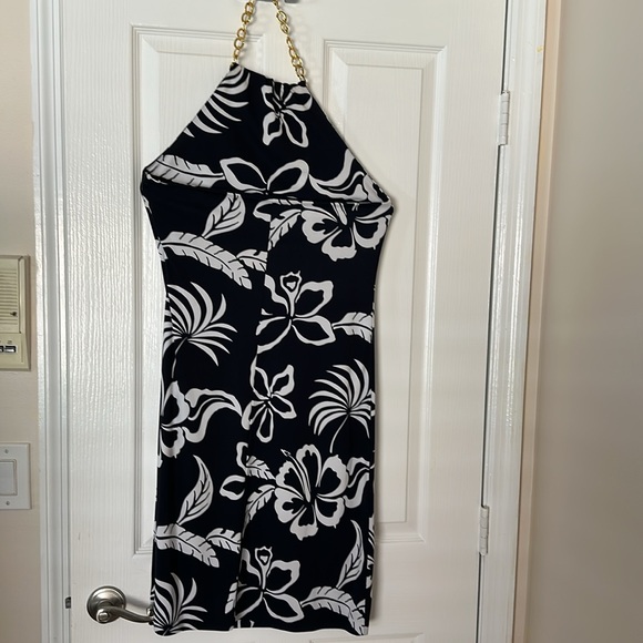 Vintage Lauren Ralph Lauren Black and white Tropical Print Dress - Picture 4 of 6